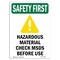 Signmission OSHA, 14" Height, Rigid Plastic, 14" H, Portrait, OS-SF-P-1014-V-11161 OS-SF-P-1014-V-11161 - alternate 1